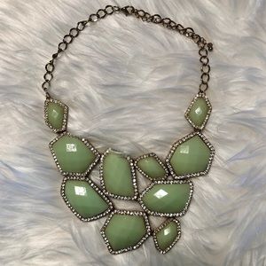 Turquoise/ Aquamarine Jeweled Statement Necklace